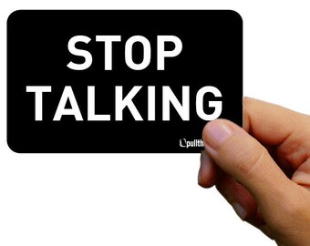 Stop Talking Cards Etsy