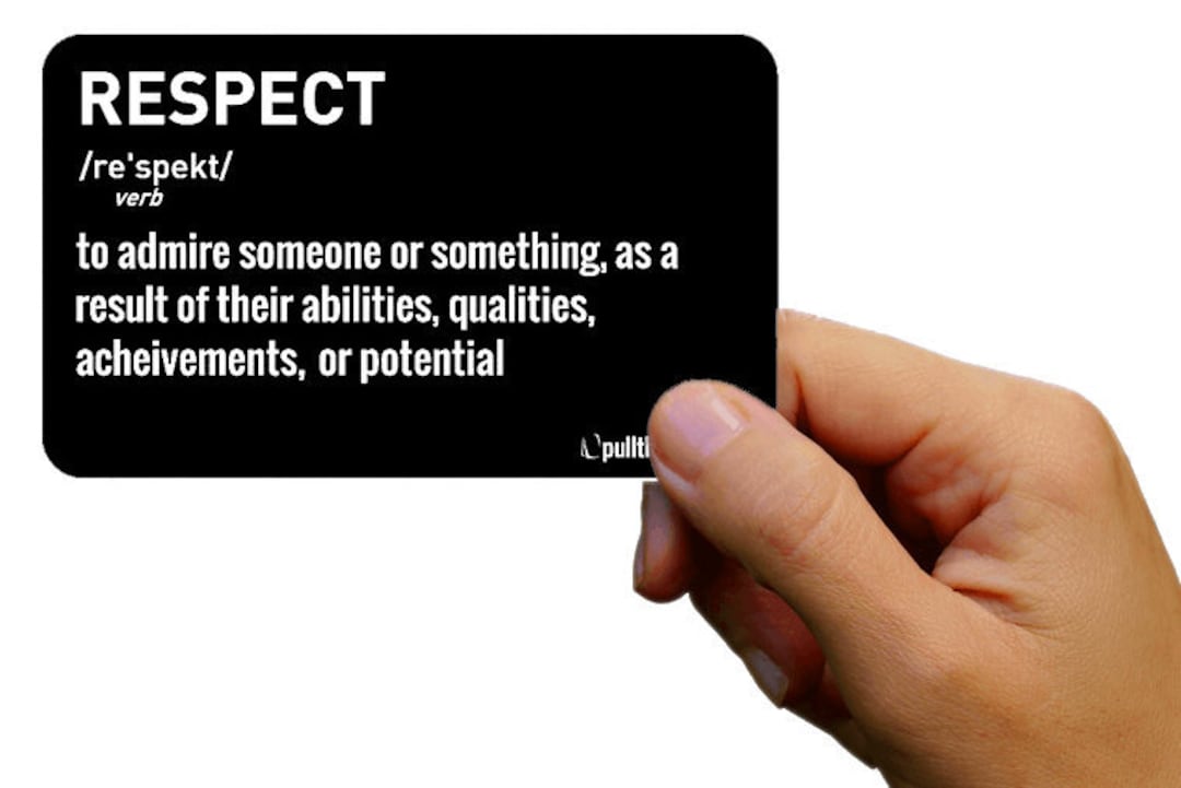 Respect Definition Card - Etsy