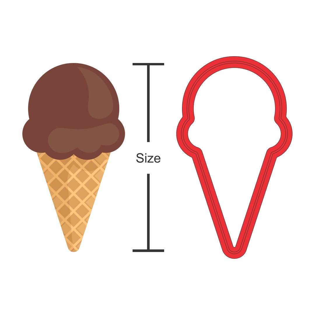 Ice Cream Cone Cookie Cutter Etsy