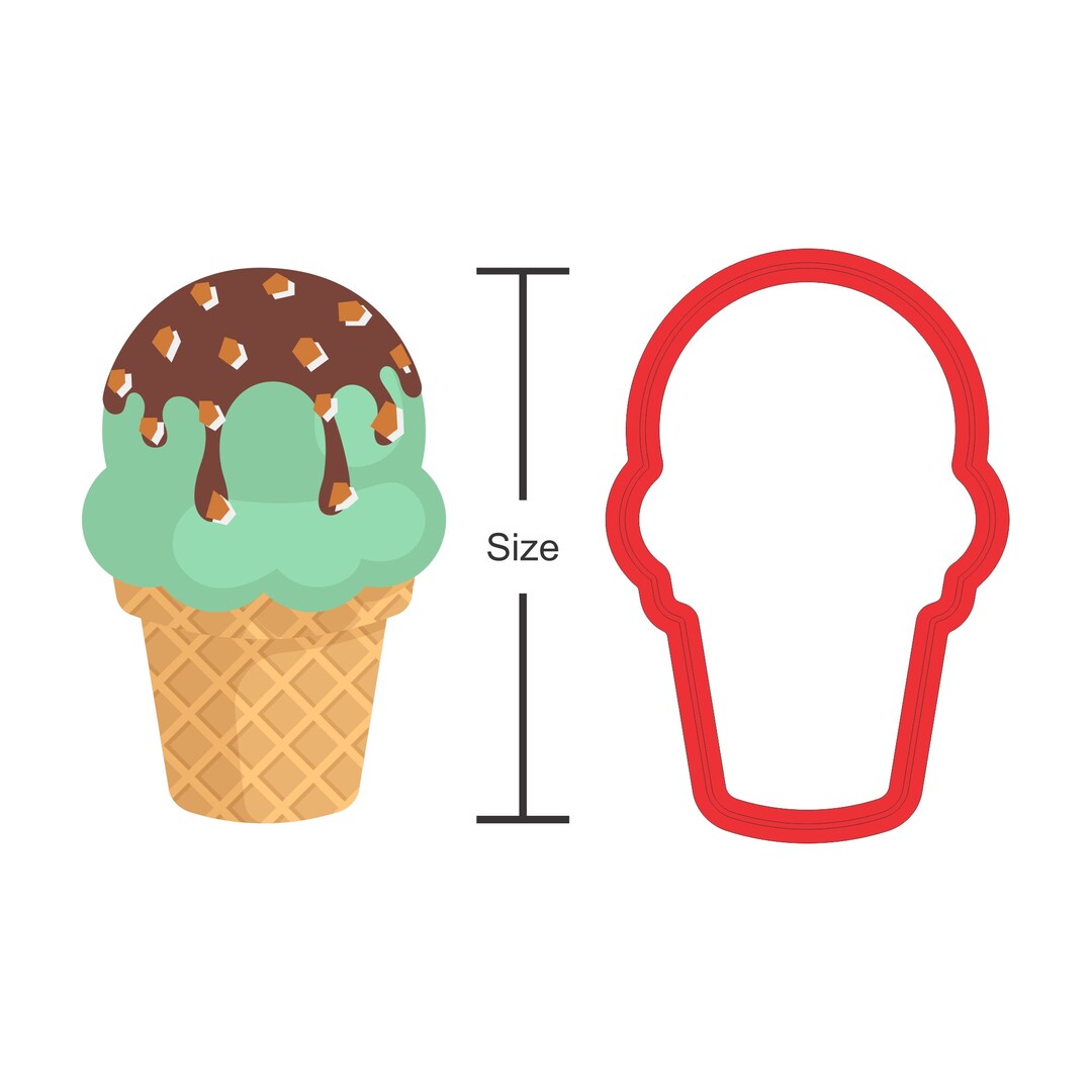 Ice Cream Cone Cookie Cutter Etsy