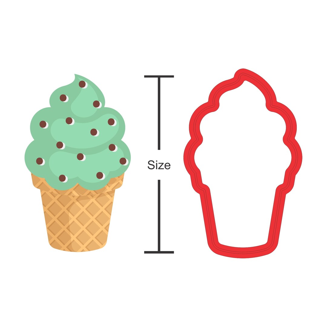 Ice Cream Cone Cookie Cutter Etsy