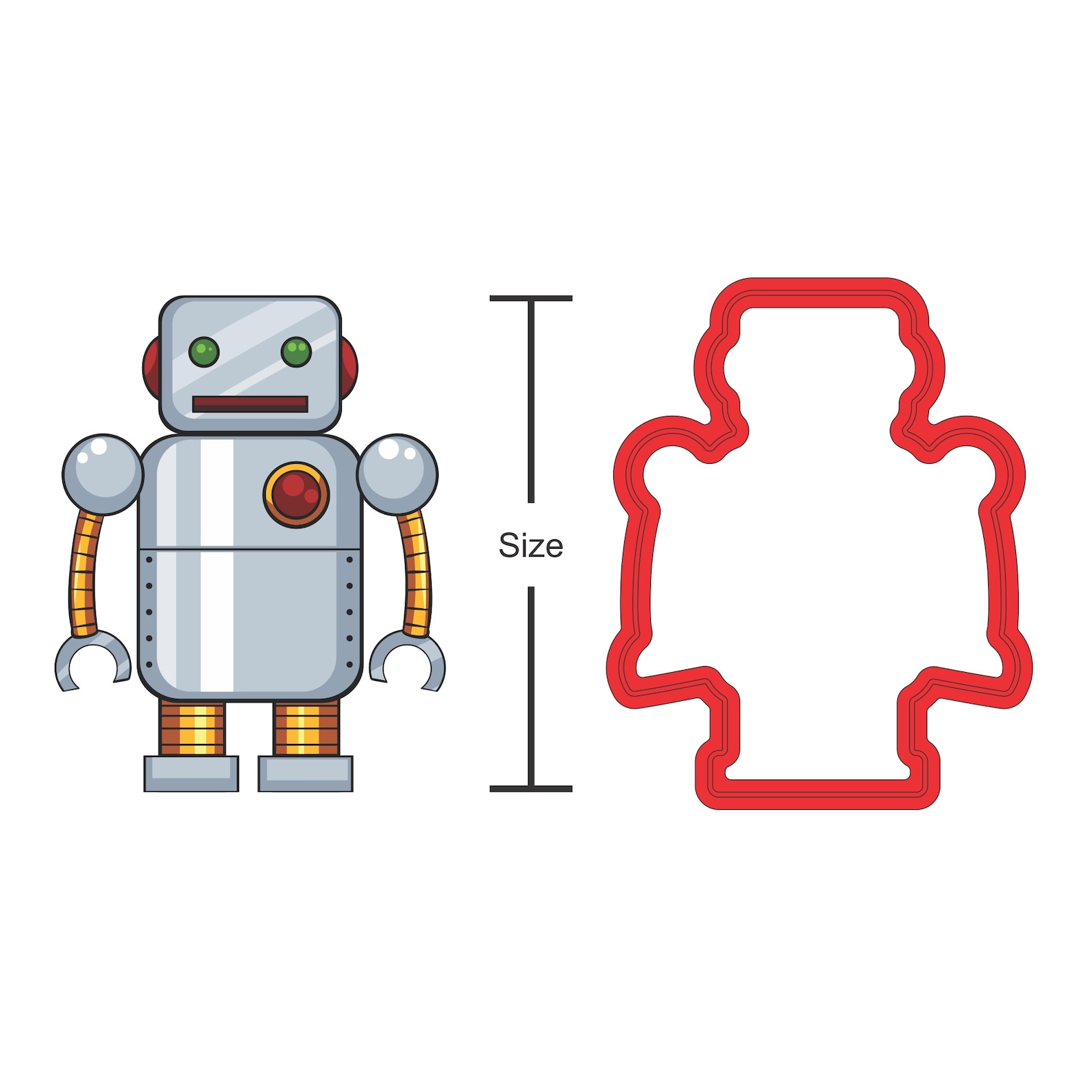 Robot Cookie Cutter Etsy
