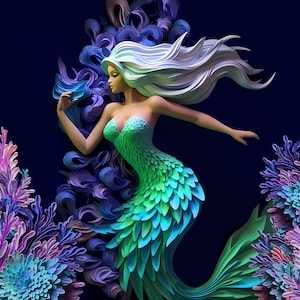 3D Mermaid 20 oz. Tumblers