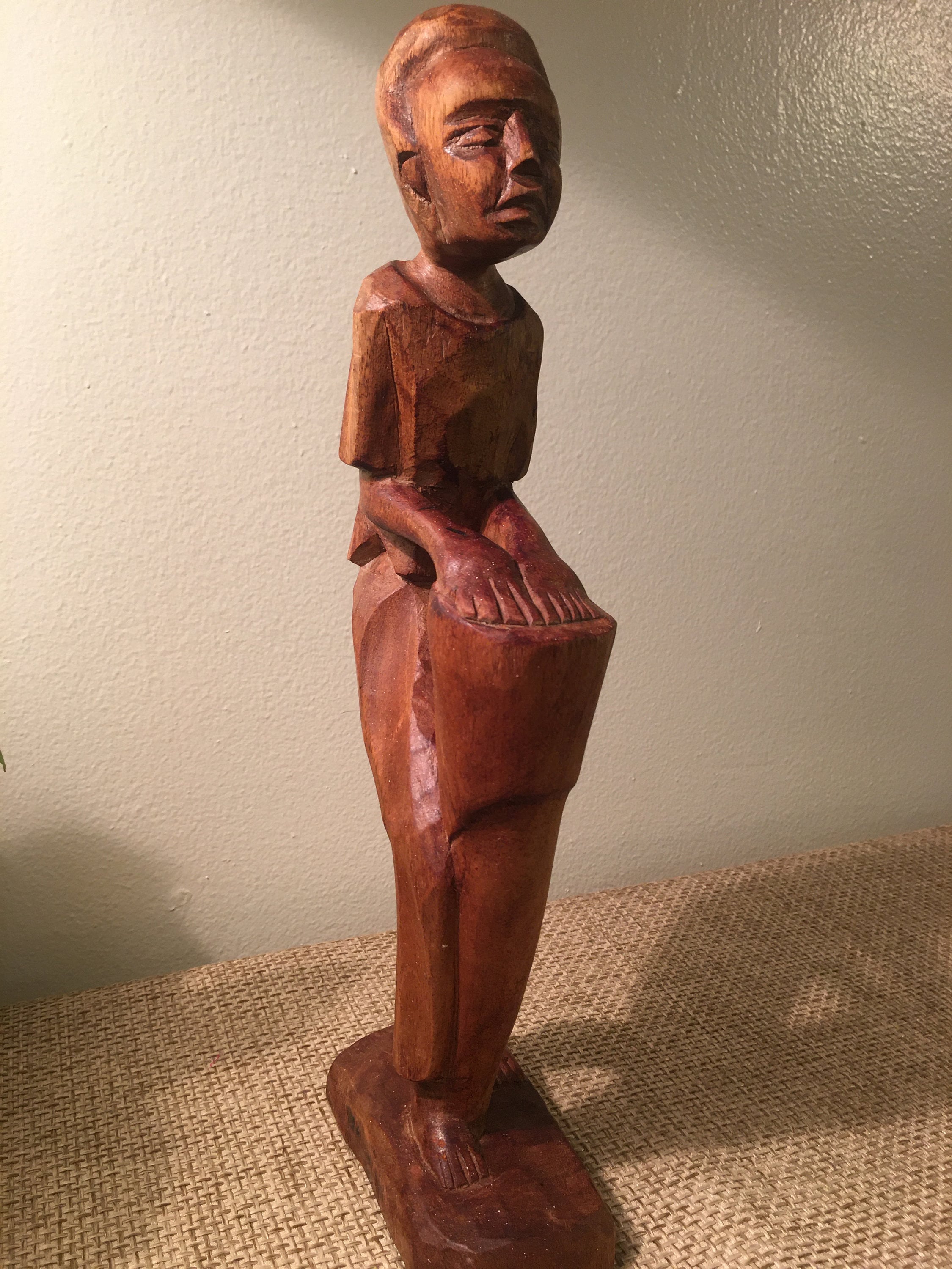 Vintage African Hand carved Wooden Statue Etsy Nederland