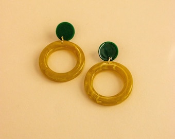 Green Museum Date Earrings