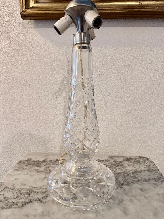 Waterford Crystal Lamp Base – Achill Style Cut, Heavy Irish Lead Crystal
