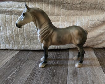 Vintage Peter Stone Horse Noel Grey Standing Drafter - Living Series Horses 2003