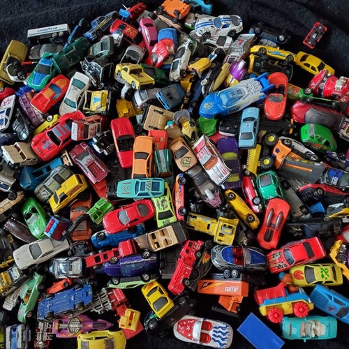 Mystery Box of 13 Vintage and Newer Mattel and Hot Wheels Diecast
