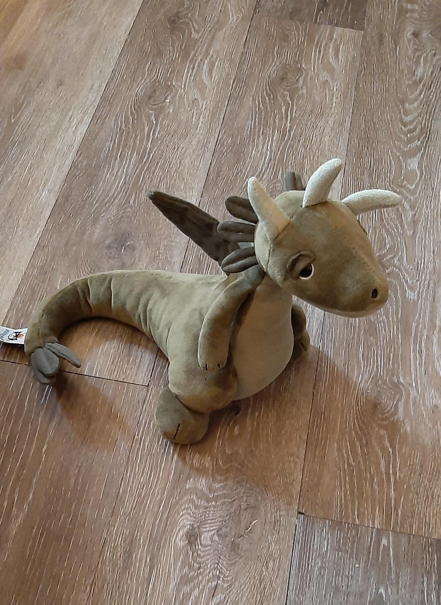 Rare Jellycat Dragon - Retired - Olive Dragon Velvet Plush With
