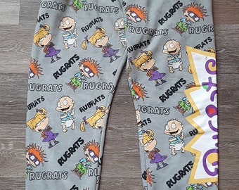 Rugrats Sweat Pants Leg Decal Gray Chuckie Tommy Nickelodeon Cartoon Size 1X Etsy