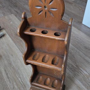 Vintage Pipe Display 3D Collectible - Free standing shelf or Wall mount - Tobacco Drawer