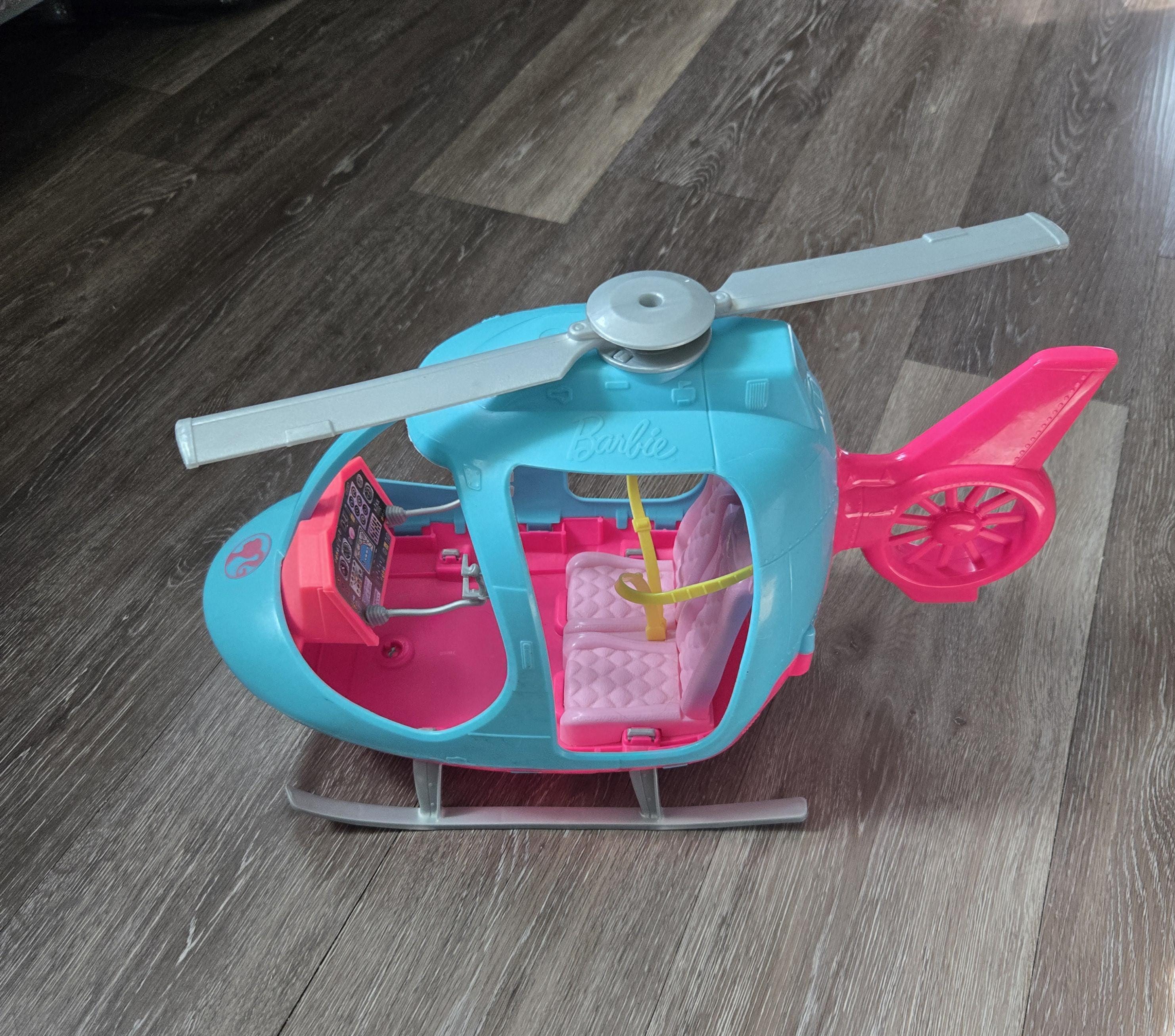 Barbie Helicopter Toy Mini Barbie Pull String Pink Helicopter Toy