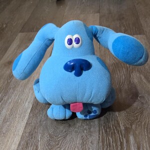 Vintage Blues Clue Dog Retro Cartoon Nicktoon - Blue Dog Plush- Nickelodeon Animated Series