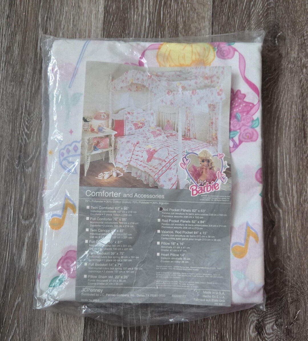 Ballerina Barbie Curtain Rod Panels - Set of 2 - 1995 Exclusive JC ...