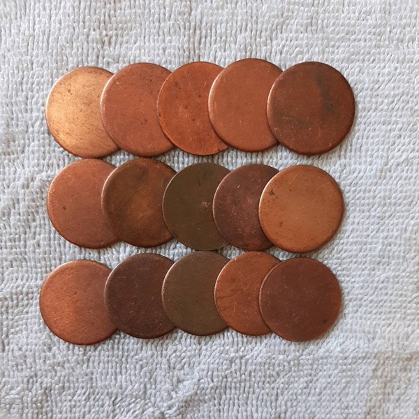 Copper Discs Stamping blanks, metal stamping blanks, copper rounds, copper discs, copper disks, copper hand stamping blanks