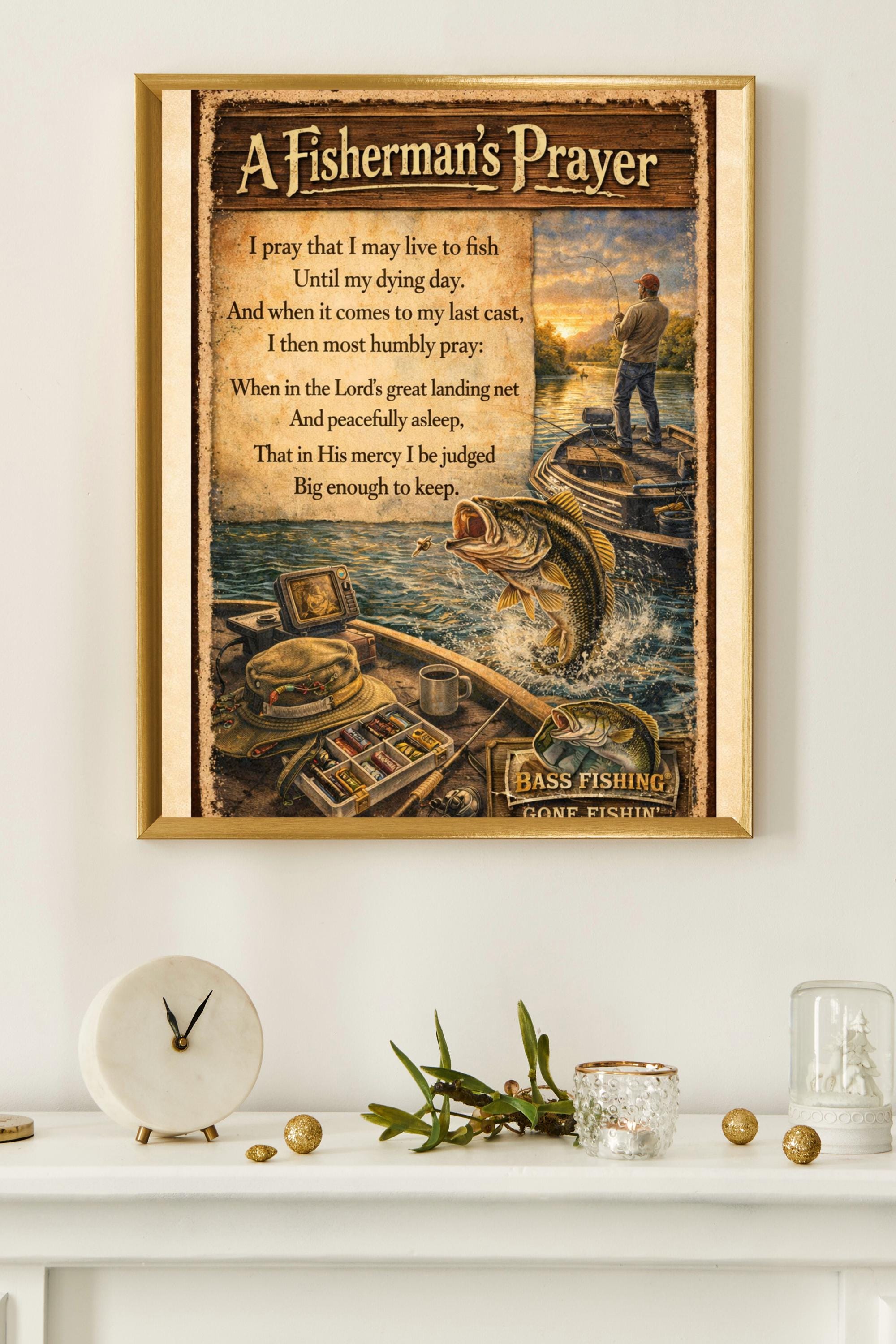 Prayee Fish Fisherman's Prayer Print, Inspiring Fishing Wall Art (digital Download ...