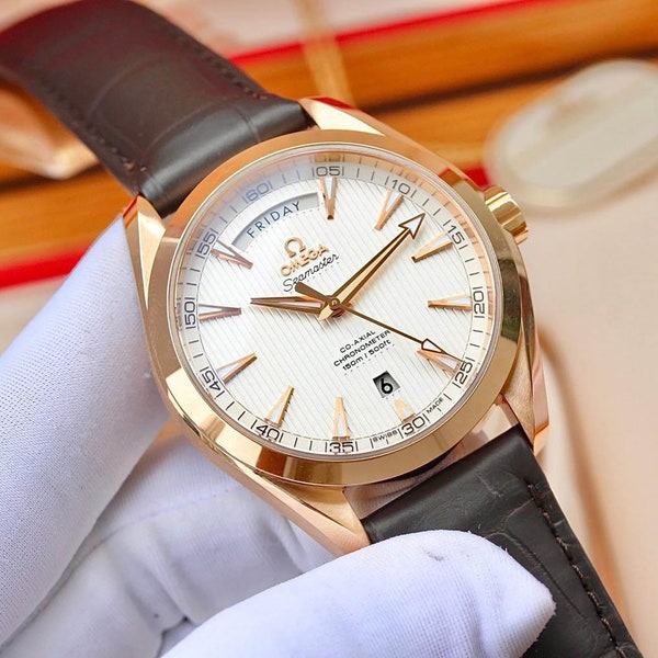 Omega Aqua Terra 18kt Rose Gold Automatic Men's Watch 231.53.42.22.02.001; Women's watches, Luxury watches, Swiss watches, Sports watches