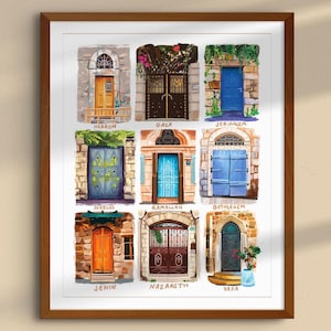 Palestinian Doors - Art Print | Palestine Art (Unframed)