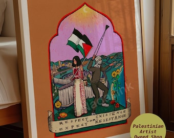 Respect Existence Art print | Free Palestine Art