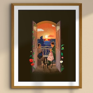 Sunset over Jerusalem II - Art Print | Palestine art |Palestinian tatreez