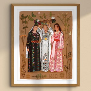 Henna Night - Art Print (Unframed) | Palestine art | Arab art | Palestinian Women Illustration