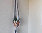 Simple Macrame Wall Hanger - Light blue grey