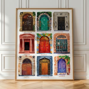 Doors of the Levant - Art Print (Unframed) | Palestine, Lebanon, Syria, Jordan, Middle Eastern Art