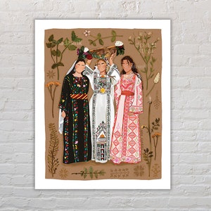 Henna Night - Art Print | Palestine art | Arab art | Palestinian Women Illustration