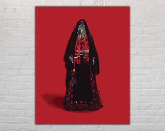 Beduinenfrau - Kunst Druck