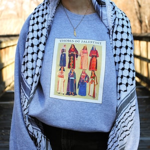 Thobes of Palestine Crewneck | Sweatshirt | Palestinian Sweater