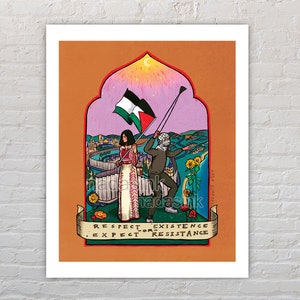 Respect Existence Art print | Free Palestine Art