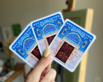Al Aqsa Door Sticker - Palestine Art | Dome of the Rock Jerusalem Vinyl Sticker