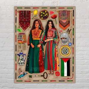 Palestinian Mosaic IV - Art Print | Palestine Art | Palestinian Women Art | Tatreez Art