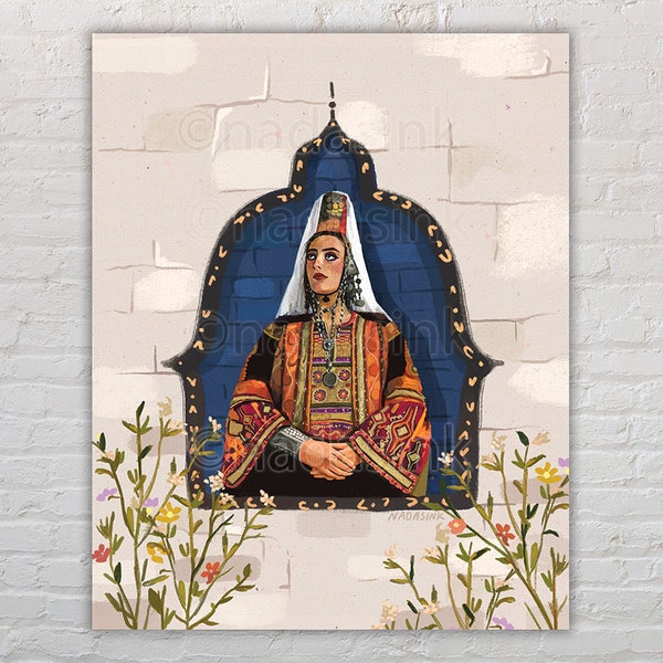 Woman of Bethlehem - Art Print | Palestine Art | Jerusalem Art