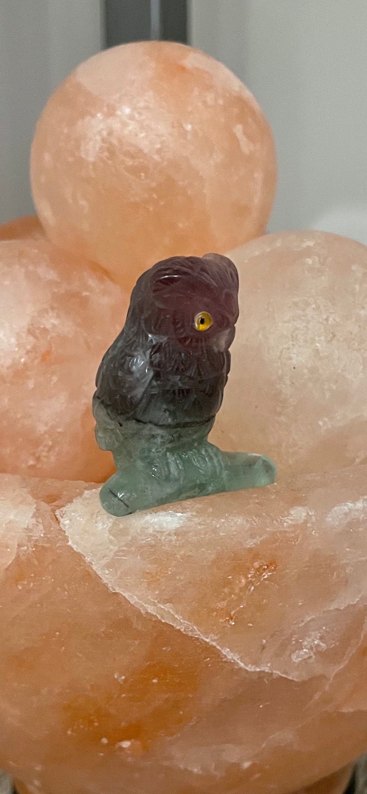Fluorite Owl Carving
