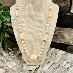 Genuine White and Pink Coral Necklace