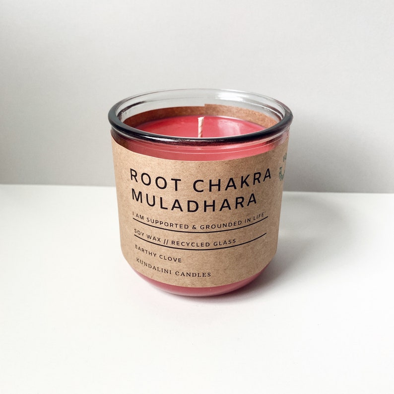 Root Chakra Scented Soy Candle // Muladhara // Earthy Clove // Etsy