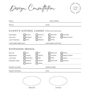 Beleid voor wimperextensies digitale download Canva-sjabloon annuleringsbeleid gezichtstroost wimpergids ontwerp troostbehandelingskaart