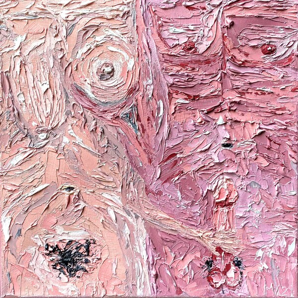 Erotic Painting ORIGINAL Mature Art Sensual Art Canvas Art Impasto Oil Painting Sex Art Body Female Male Artwork Love Painting Nude Line MV
