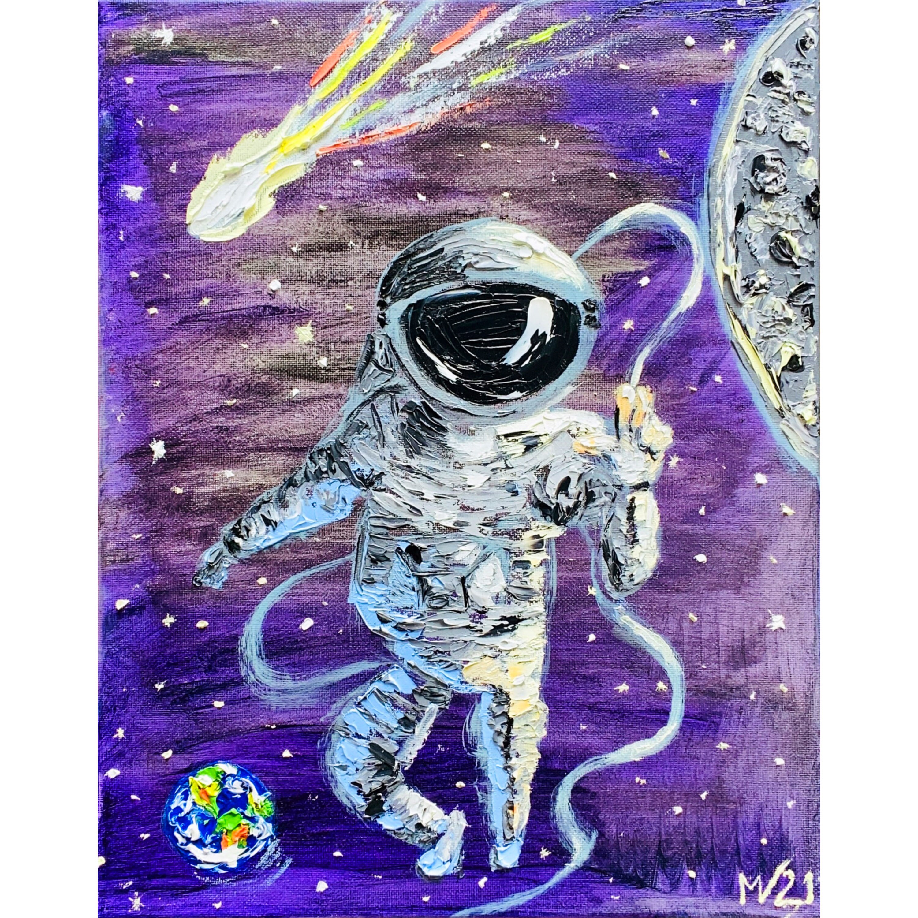 Cosmonaut Painting Canvas Oil Painting Impasto Art Space Suit - Etsy UK Cosmonaut Painting Canvas Oil Painting Impasto Art Space Suit - Etsy UK