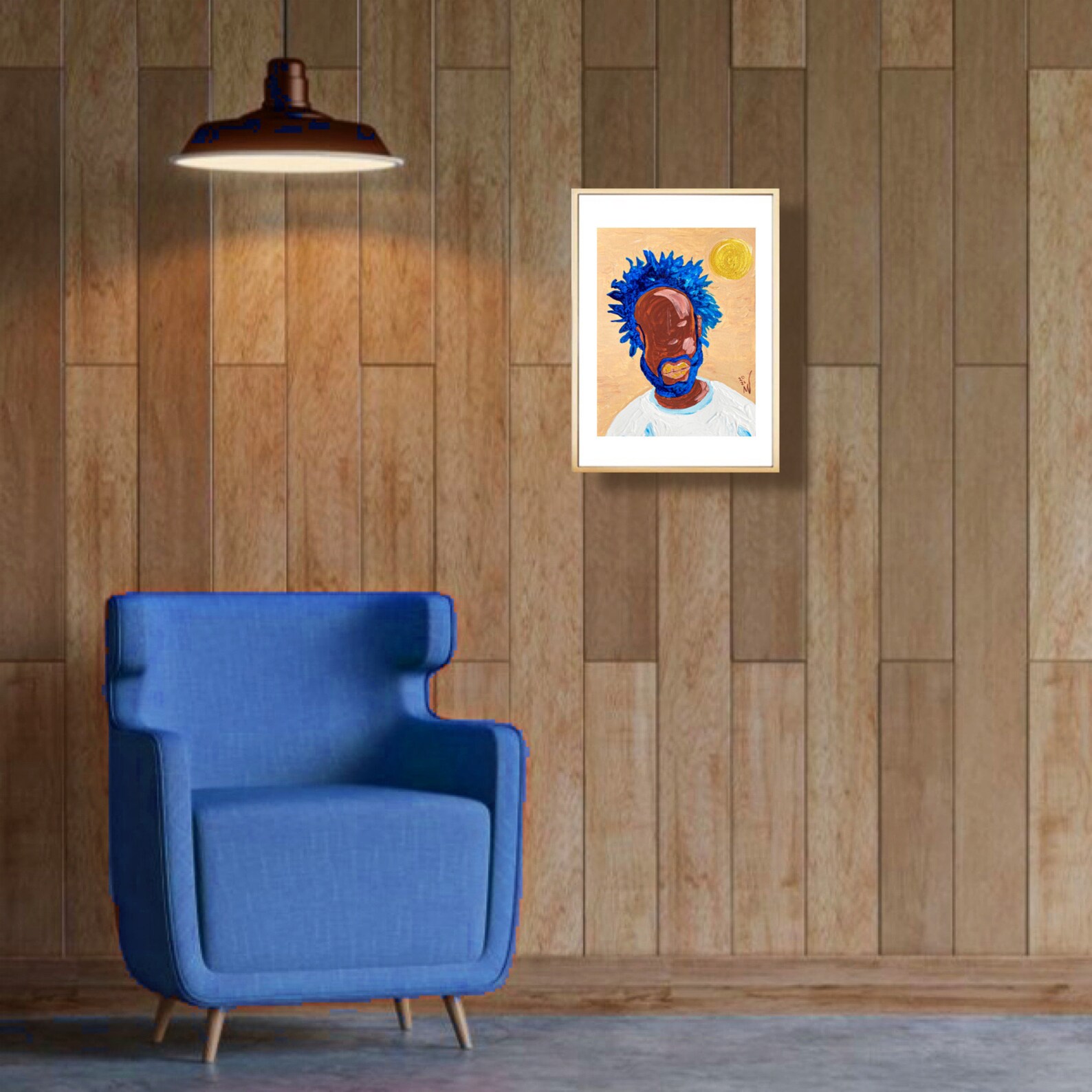 African American Wall Art ORIGINAL Painting 12by 9 Man | Etsy