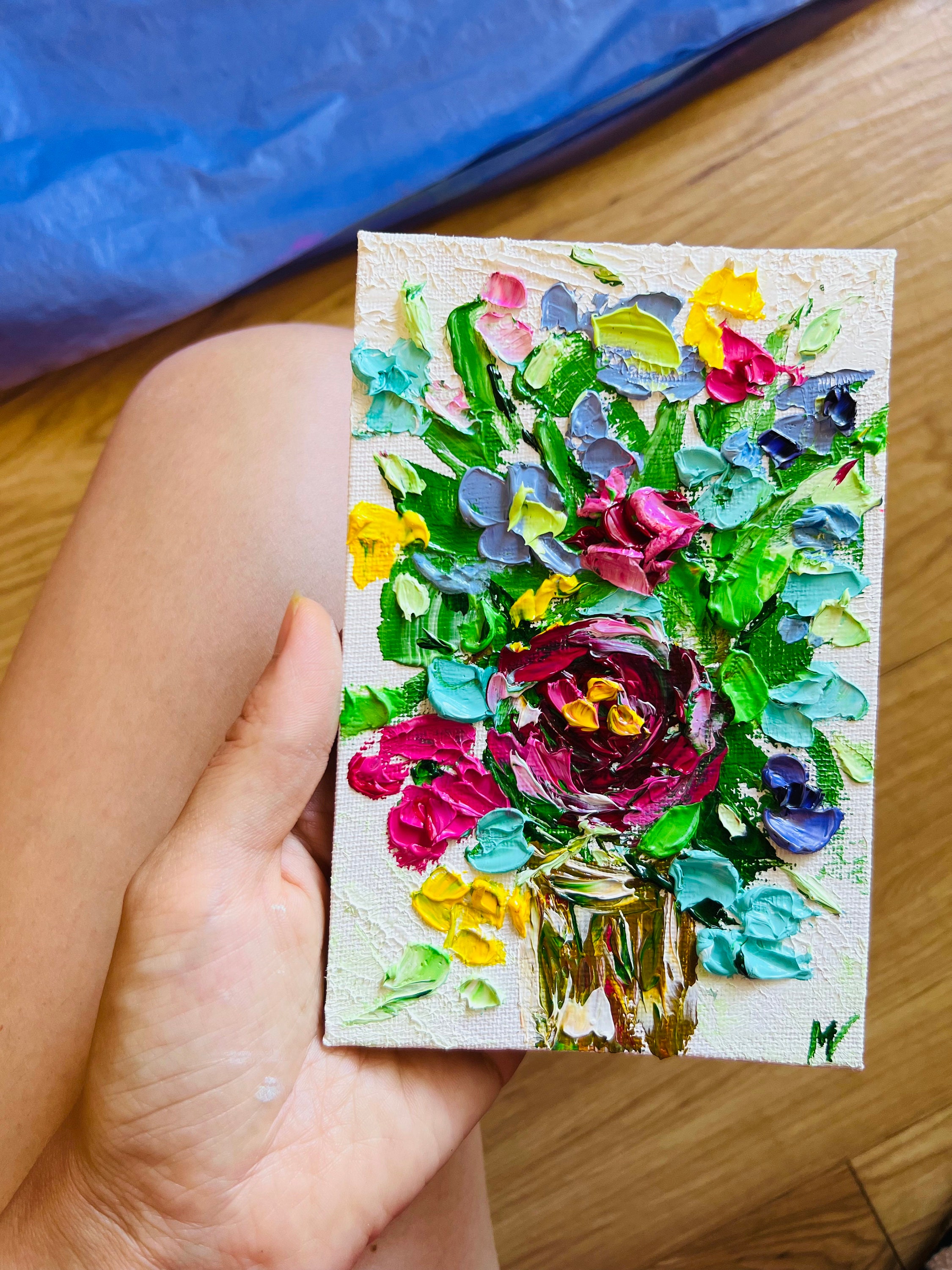 Peony Painting Flower Original Art 3d Pink Peonies Impasto Oil Painting ...