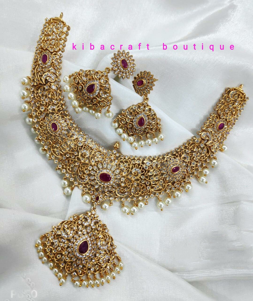 Wedding Wear South Indian Traditional Jewellery Set in Bridal
