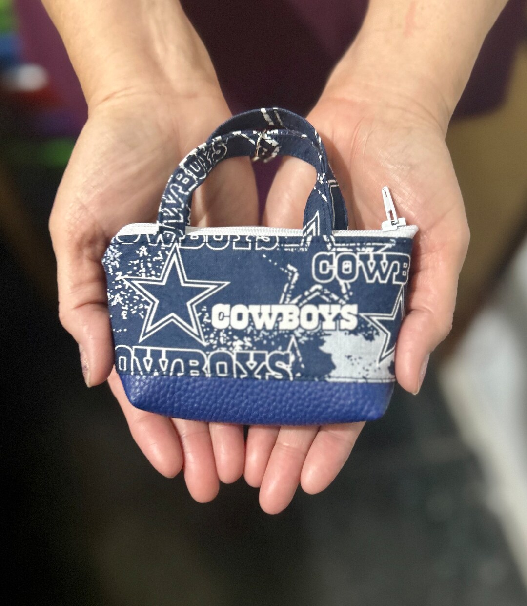 Dallas Cowboys Tiny Tote / Keychain/ NFL/ Dak/ Little Purse / Key Fob ...