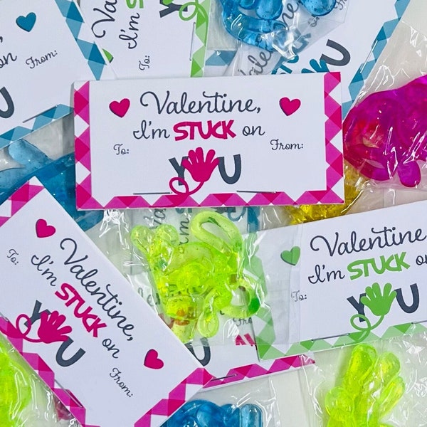 Sticky Hands Valentine | Instant Download | Stuck on You