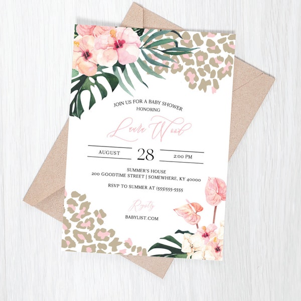 Cheetah Baby Shower - Etsy