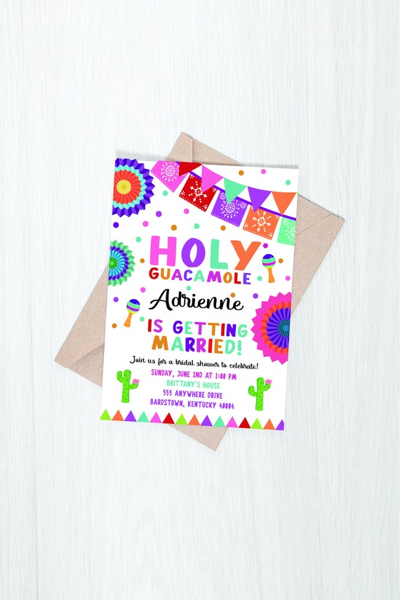 HOLY GUACAMOLE Bridal Shower Invitation Il_570xn