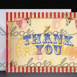COUNTY FAIR Birthday Thank you Card | Blue Ribbon Birthday