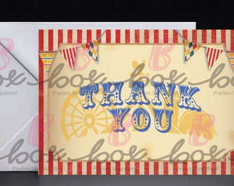 COUNTY FAIR Birthday Thank you Card | Blue Ribbon Birthday