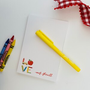 Personalized Teacher Gift Set | Notepad | Bag Tag | Cards - Etsy